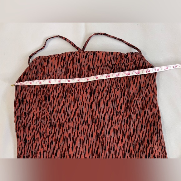 Leith MIDI Dress Rust Henna Size XS Women’s Zipper On The Side - Picture 5 of 13